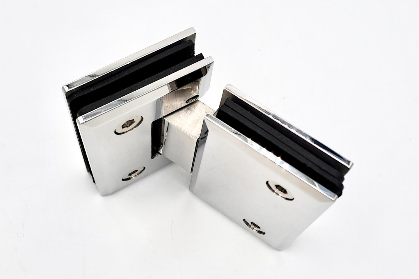 Cerniera doppia in linea a scatto in acciaio inox-RIC000098